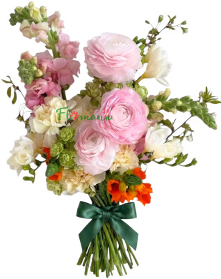 Свадебный дофаминовый букет «Нежная арабеска»